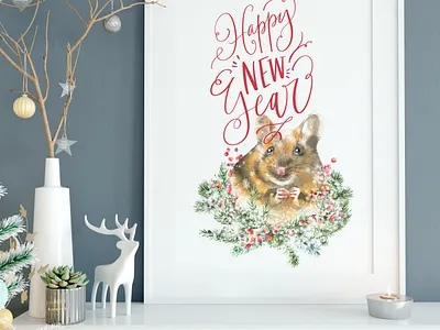 Christmas Watercolor Woodland Story by Catherine Wheel 2020 animal bird card christmas christmas watercolor forest graphics illustration merry christmas mouse new year rat retro squirrel vintage watercolor winter woodland