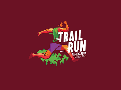 TRAIL RUN brand branding clean colorful concept design illustration logo ui vector