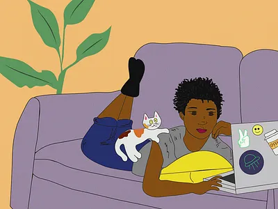 girloncouch artwork content creation content design design digital design graphic art graphics illustration illustrator lifestyle marketing social media socialmedia vector