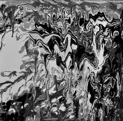 fluid 001 abstract art artwork black white cover design design distortion graphic illustration paint