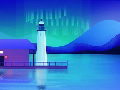 The aurora branding illustration