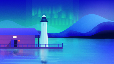 The aurora branding illustration