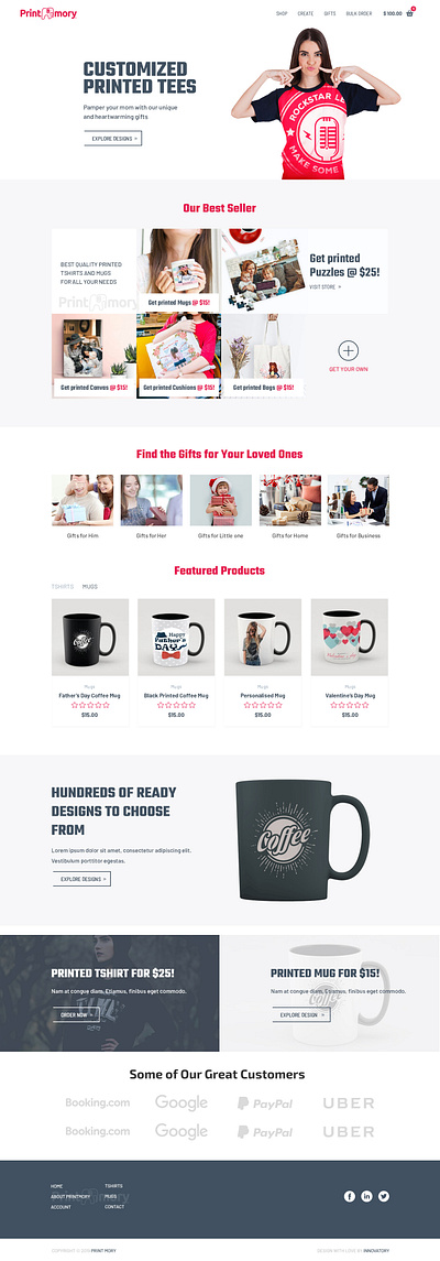 Print Mory - Priniting Tees UI design animation branding creative design flat illustration illustrator minimal printing tees typography ui design uiux