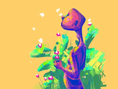 Gaze character design character illustration concept art editorial illustration flag design illustration illustrator procreate