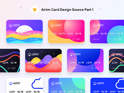 Airtm Virtual prepaid card designs part 1 (Source Sketch) account api card country credit currency dollars gift money neel network nightdaylightdark pattern payment prakhar prepaidvirtualdebit savings sharma uiuxdigitaldesign wallet