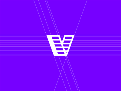 V Monogram Exploration letter modern v vmonogram
