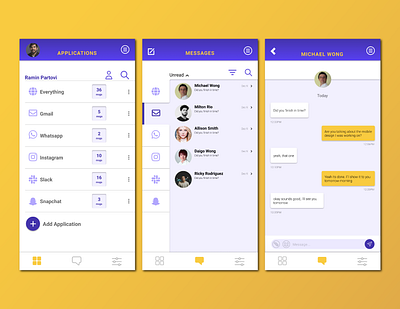 Daily UI Challenge: 013 application dailyui messaging mobile design visualdesign