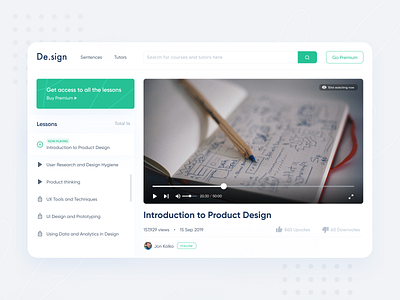 Design Courses Platform app dailyui design inspiration interaction design minimal shot typography ui ui ux ux video website