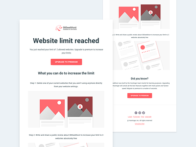Limit reached system emails for 000Webhost clean email email campaign email design email html email marketing email newsletter email template enail designer html email illustration minimal newsletter ui