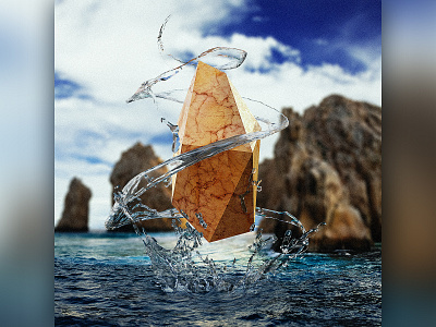 3D Element 3d art 3d effect adobe capture adobe dimension sky water