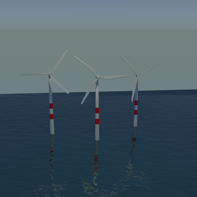 Wind Turbines 3d art blender 3d wind turbine