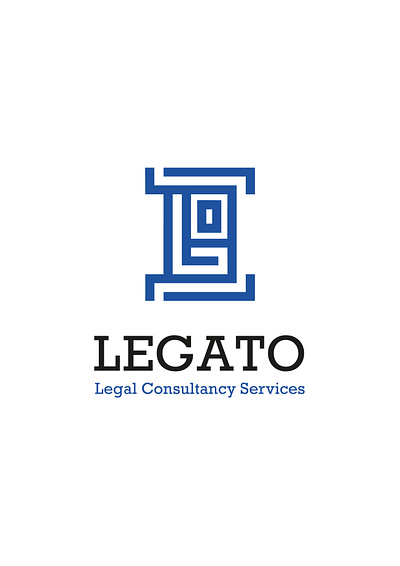 LEGATO Logo branding corporativelogo design lawfirm legal logo low