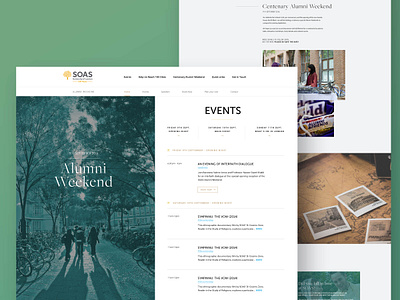 SOAS University of London design education events listing university web website white whitespace