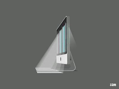 Jail apple freelance graphic design graphic designer graphiste illustration illustrator imac jail light mac prison screen shadow