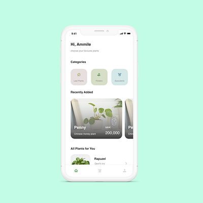 Plants For You illustration ui ux