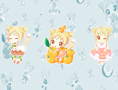 🐱Aimi🐱 art artist artwork character character design characters design designer designs draw graphic graphic design illustraion illustration art illustrator paint sticker sticker design telegram vector