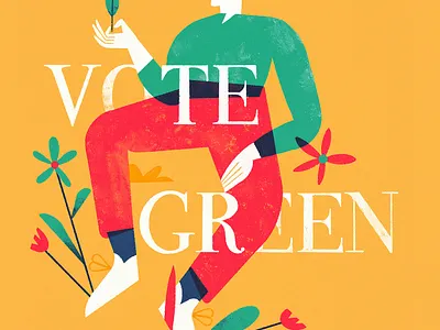 Vote ecofriendly flowers green leaf nature vote