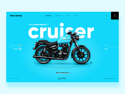 Royal Enfield Thunderbird Landing Page art clean ui design designer portfolio figmadesign flat design illustraion landing page design minimal trading platform typography ui ux uidesign web design website website concept