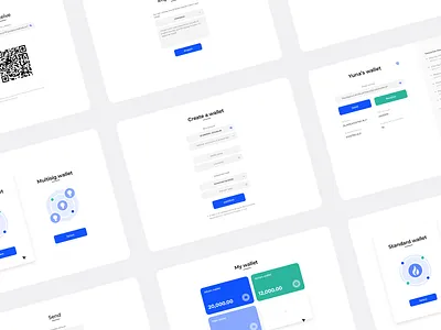Online wallet blockchain ui webdesign