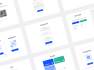 Online wallet blockchain ui webdesign