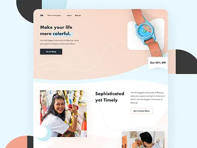 Woodq - Landing Page Concept clean design landing page landing page design landing page ui page design page layout ui uipractice uiux watch web concept web design wood