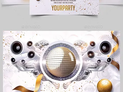 New Year Eve Party Flyer branding design design graphic design invitation invitation design new year flyer new year party flyer party event promo template