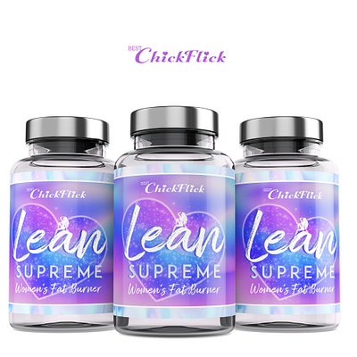 Lean Supreme, Fat burner fat burner graphic design label label design label packaging print product label design supplement label design