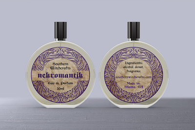 Nekromantik Parfume graphic design label label design labeldesign parfume print product label design