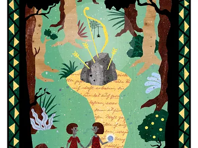 Folktale Week: Path bow and arrow childrens fairy tale forest illustration illustration art illustration design illustrations mythology woods