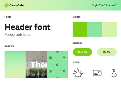 Cannabis summer style branding cannabis color colors gradient icons marijuana palette style tile typography weed