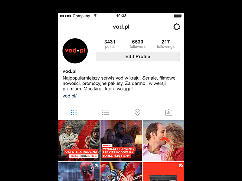 Vod.pl branding instagram instagram post product