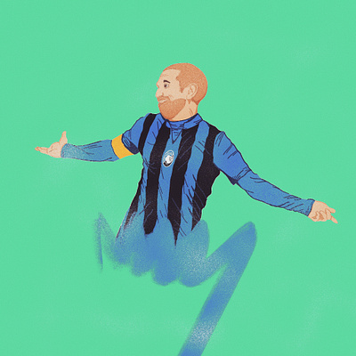 Papu Gomez atalanta champions league design draw flat illustration football gomez graphic design illustration illustrator