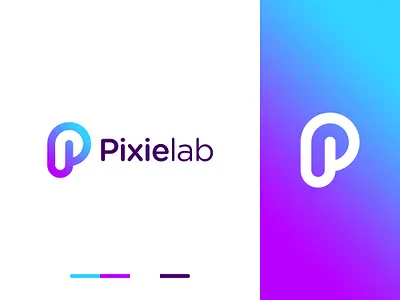 P Letter Logo abstract brand identity clean gennady savinov logo design geometric gradient inspiration logo design logo presentation minimalistic minimalistic logo modern p letter p logo symmetric