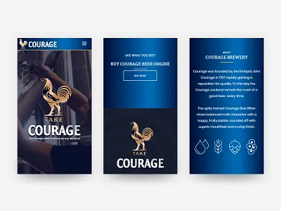 Brewery Website Mobile beer branding design homepage logo mobile modern web website