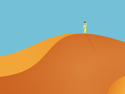 Red dersert - Đồi Cát Đỏ binhthuan flat illustration illustration landscape illustration minimalist minimalist illustration nguyentantai texture illustration vector illustration vietnam vietnam designer vietnam illustration