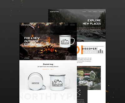 Northtype | Webdesign adobexd camping landingpage nature outdoor ui uiux webdesign