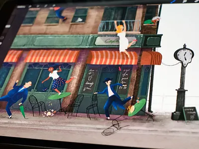 Slavná zvířata a zvířata slavných - my part of the book animals applepencil book dali famous illustration ilustrated procreate