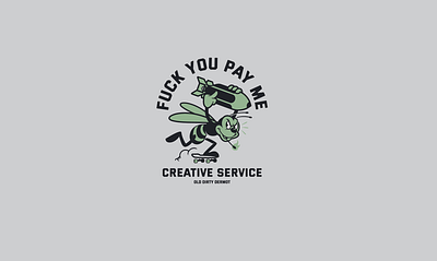 PAY ME! bee character design graphics illustration skateboarding sticker design t shirt design tee design vector design