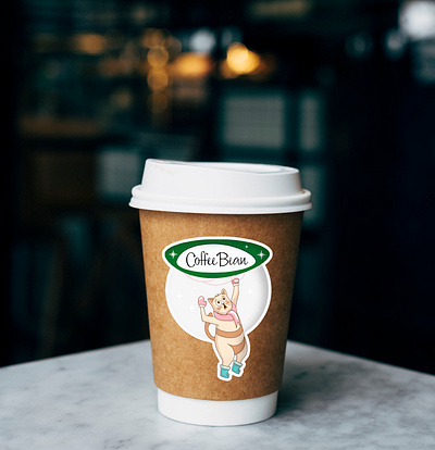 coffee cup sticker_2 2d cat character coffee coffee bean coffee cup coffee cup sticker creative design illustration sticker vector дизайн иллюстрация рисунки характер