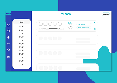 IVR System Interface dashboard design ivr system ui and ux ui interface ui mockup uidesign web design