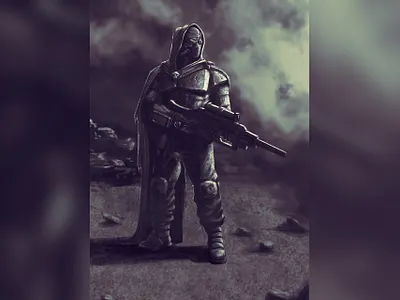 Stalker "Dust Night" 2d art character concept cyberpunk design game illustration stalker