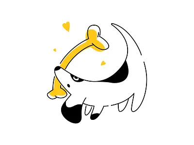 Deppa app art design dog dog illustration flat food icon illustration pet sketch ui ux vector