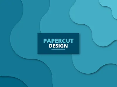 Papercut Design background blue branding design illustration illustrator typography ui vector