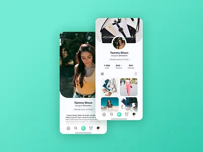 DAILY UI 006 - USER PROFILE app app design daily ui dailyui design fashion app graphic graphic design iphone x profile profile card profile design profile page ui ui design ui ux user interface user profil user profile ux