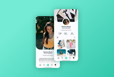 DAILY UI 006 - USER PROFILE app app design daily ui dailyui design fashion app graphic graphic design iphone x profile profile card profile design profile page ui ui design ui ux user interface user profil user profile ux