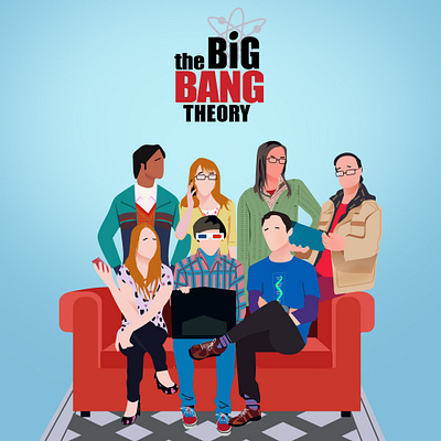 There! I Fixed the new Big bang theory poster artwork design illustration illustrator illustrator design thebigbangtheory