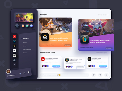 Online Game Store Gamified Dashboard UI/UX Design app buy dashboard design desktop digital game gami gamification gamified online shop shopping ui uiux ux web