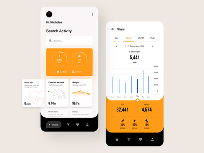 Health App app design ios app mobile mobile app ui ui design ux