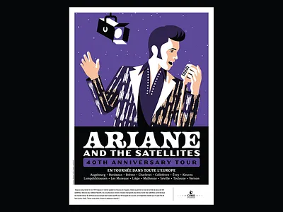 Ariane chracter illustration musician poster singer vector