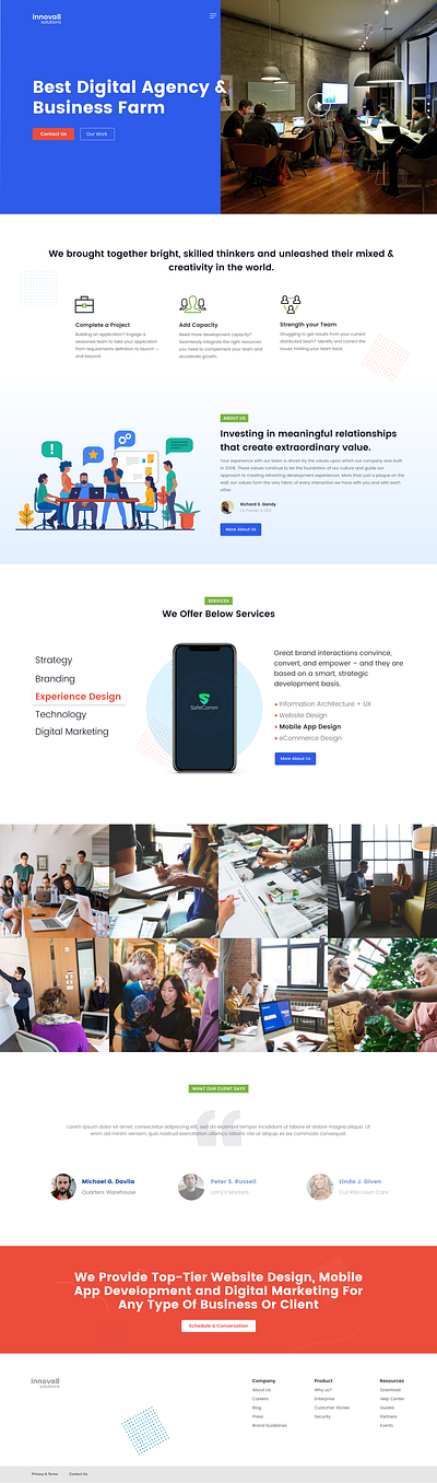 Homepage Concept adobe xd design homepage landing page